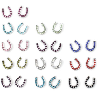 Rhinestone Horseshoe Earrings
