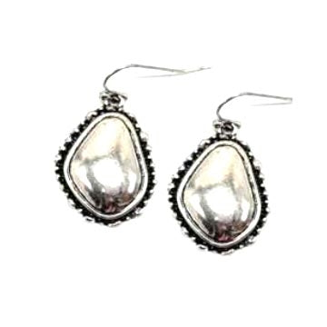 Wyo-Horse Wholesale Western Fashion Jewelry -JE431-Silver-Cast-Squash-Blossom-Earrings