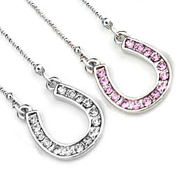 Rhinestone Horseshoe Necklaces-Wyo-Horse