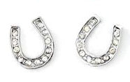 Rhinestone Horseshoe Earrings