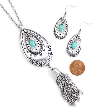 Wyo-Horse Wholesale Western Fashion Jewelry -J199-Arrow-Chain-with-Turquoise