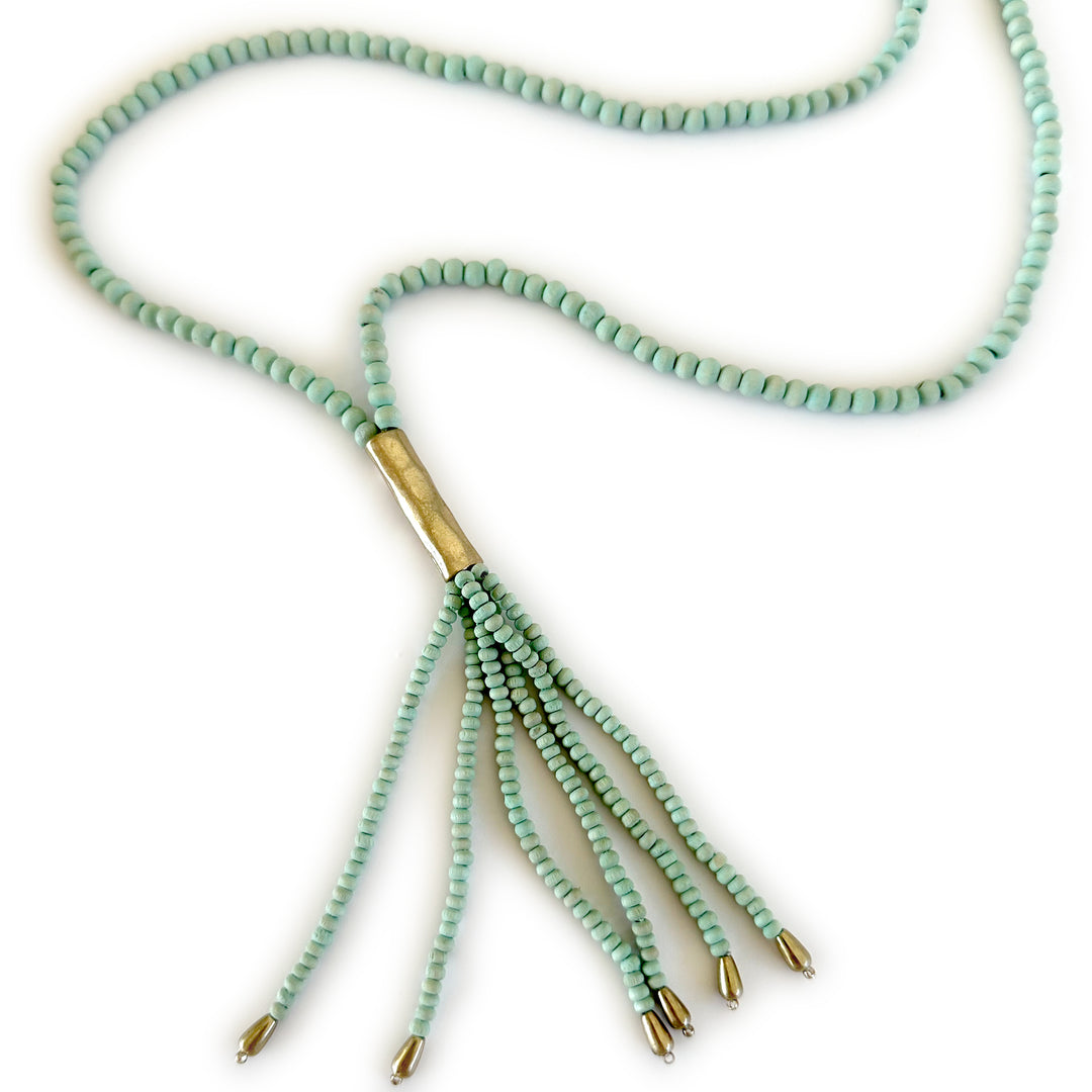 Sedona Beaded Tassle - Mint, Natural or Grey-Wyo-Horse