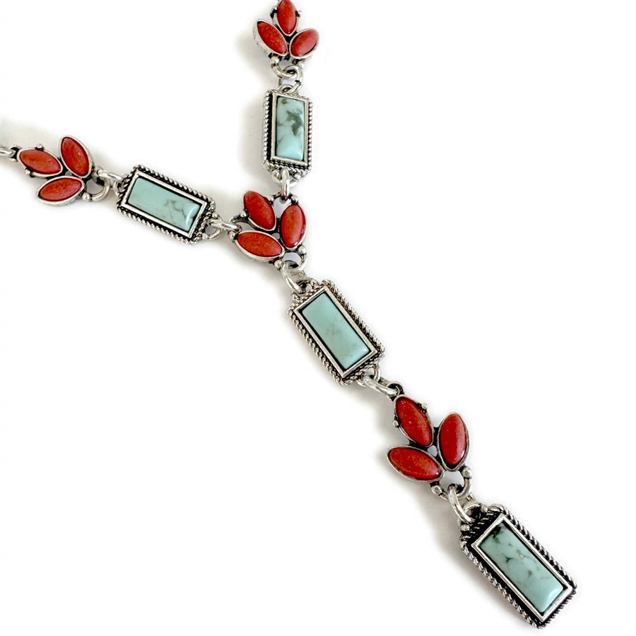 Wyo-Horse Wholesale Western Fashion Jewelry -J446-Hand-Set-Torch-Necklace