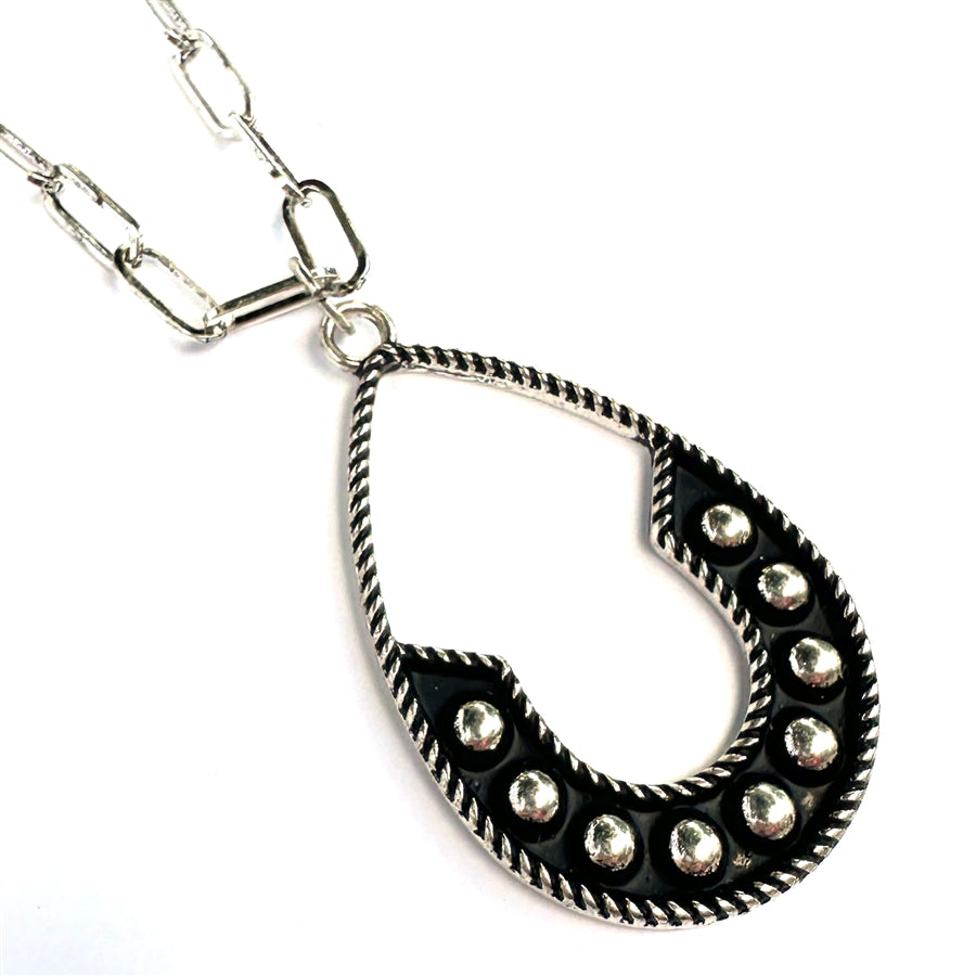 Wyo-Horse Wholesale Western Fashion Jewelry -J484-Tooled-Western-Bar-Necklace