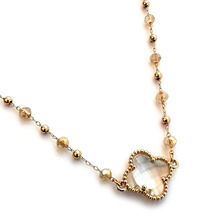Wyo-Horse Wholesale Western Fashion Jewelry -J507-Small-Rosary-Clover-Necklace