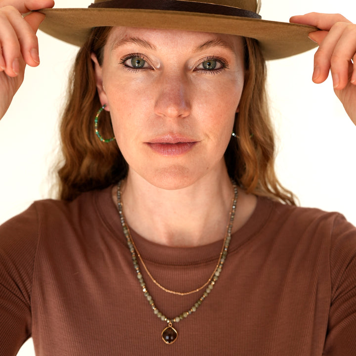 Glass Bead Hoops - Turquoise Green, Grey, Natural, Multi - Wyo-Horse - cheap cowgirl western fashion jewelry