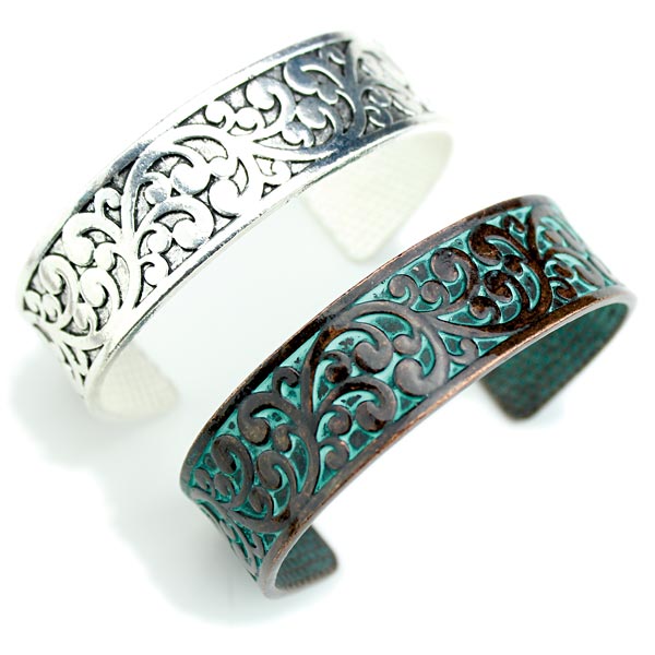 Thin Eden Cuff Bracelet - Silver, Patina or Copper-Wyo-Horse