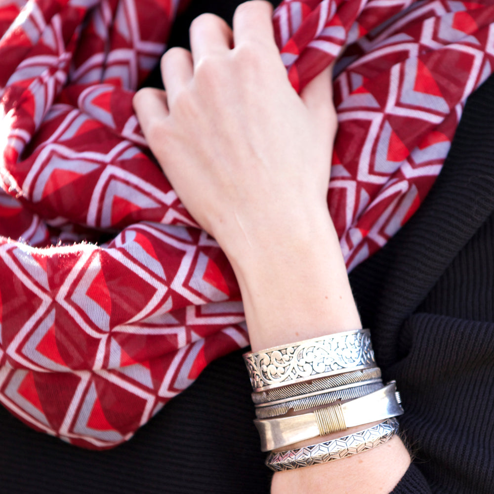 Thin Eden Cuff Bracelet - Silver, Patina or Copper-Wyo-Horse