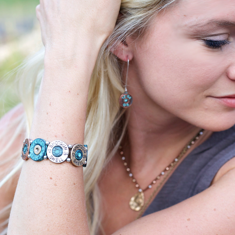 Shotgun Shell Bracelet - Three-Tone or Patina-Wyo-Horse