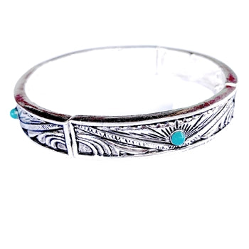 Wyo-Horse Wholesale Western Fashion Jewelry -JB309-Copper-Concho-Stretch-Bracelet