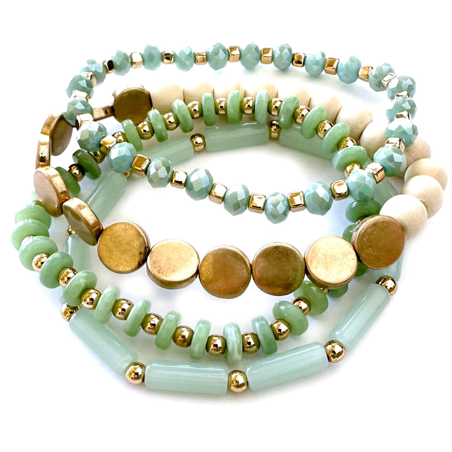 Wyo-Horse Wholesale Western Fashion Jewelry -JB314-4-Layered-Beaded-Bracelets