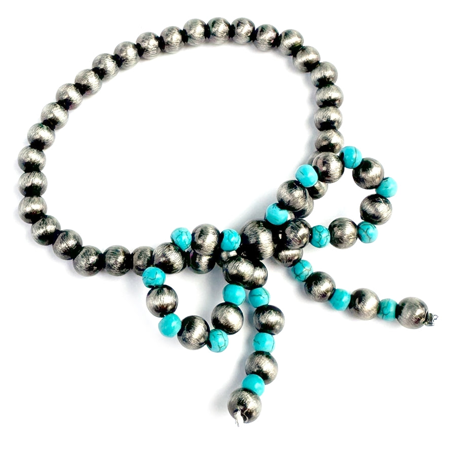 Wyo-Horse Wholesale Western Fashion Jewelry -JE504TQ-Navajo-Pearl-Bead-Hoop-Earrings
