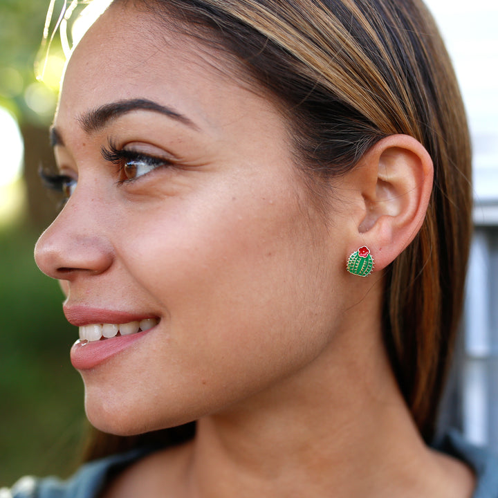 Set of Three Pair of Cactus Earrings