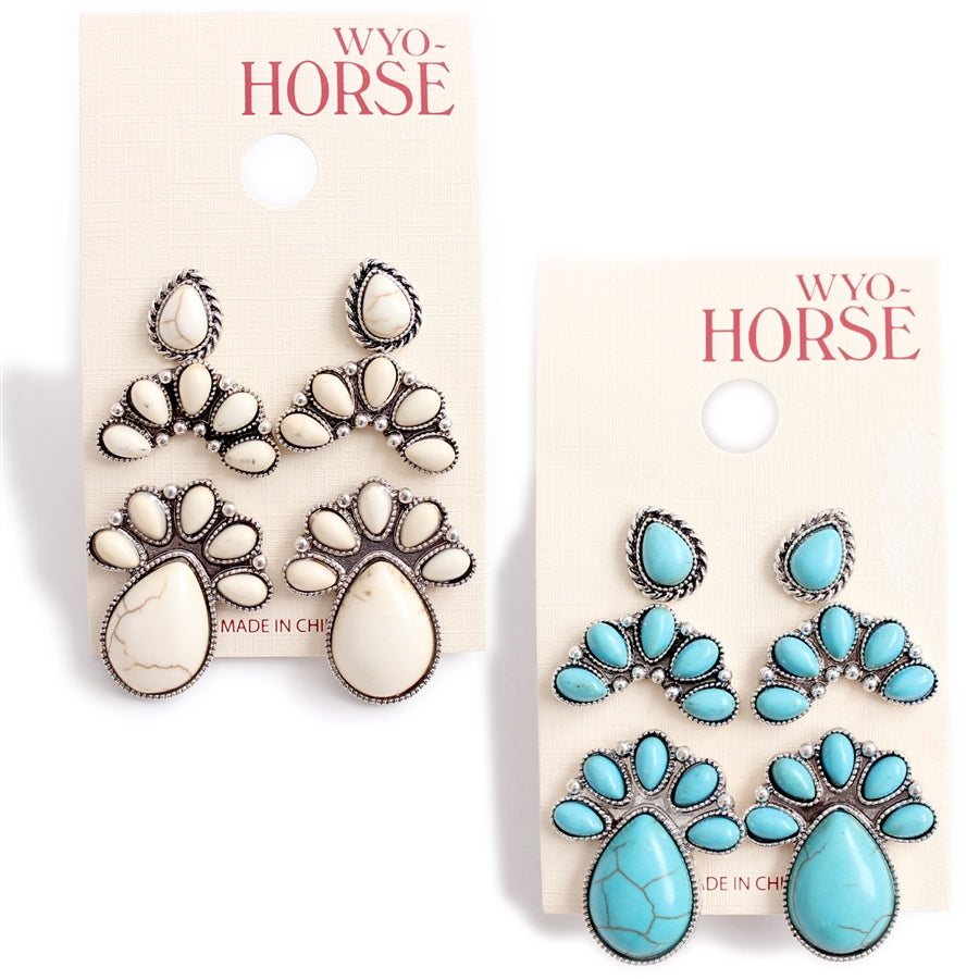 Wyo-Horse Wholesale Western Fashion Jewelry -JE348-3-Large-Traditional-Stud-Earring