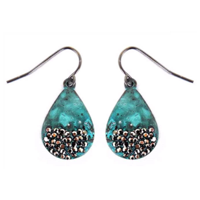 Wyo-Horse Wholesale Western Fashion Jewelry -je372-Tailored-Rhinestone-Hoop-Earrings