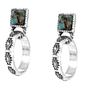 Wyo-Horse Wholesale Western Fashion Jewelry -JE390-Concho-and-Cactus-Earrings