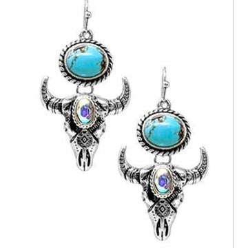 Wyo-Horse Wholesale Western Fashion Jewelry -JE447-Small-Square-Stone-Stud-Earrings