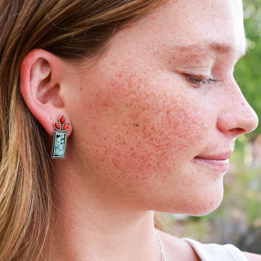 Hand Set Torch Earrings