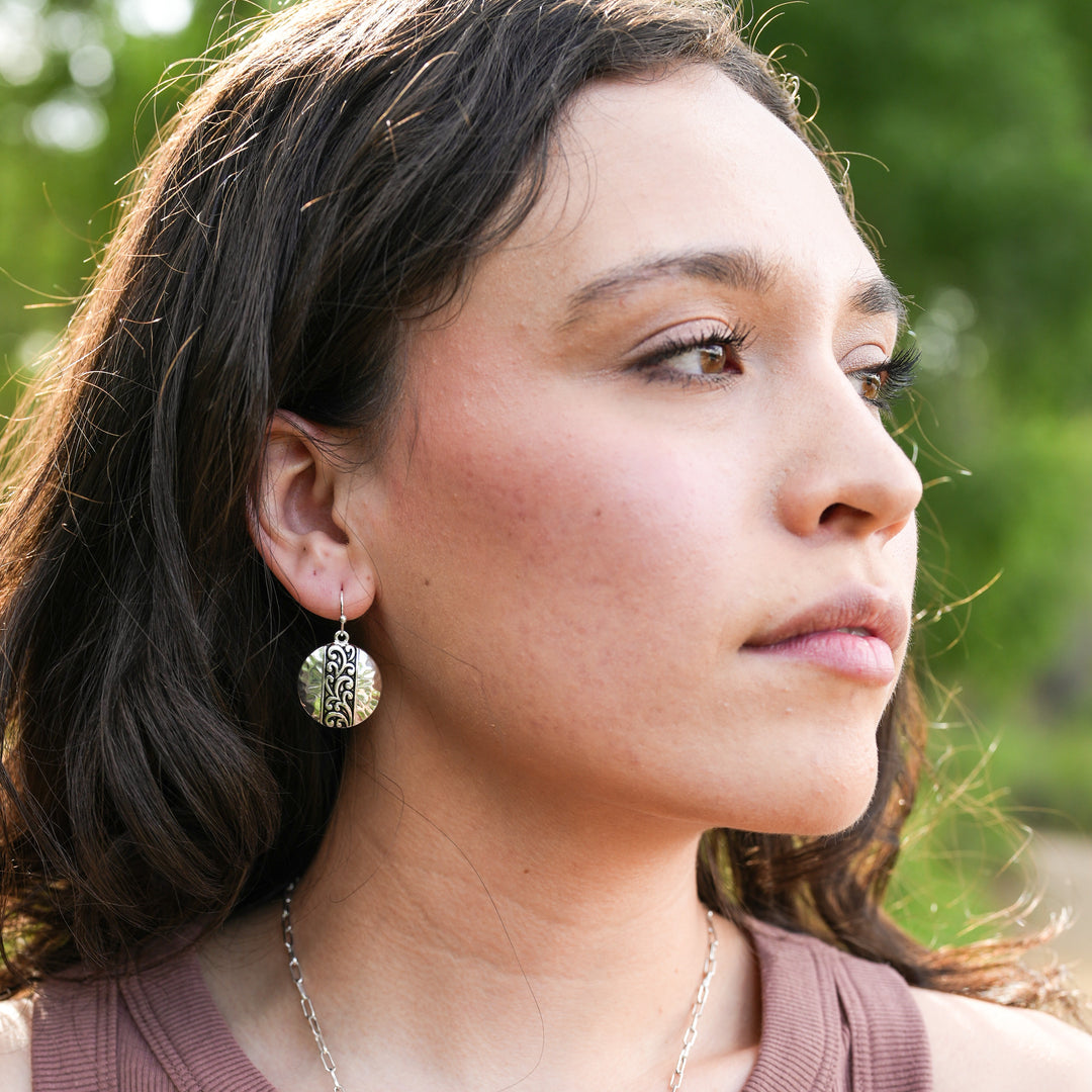 Silver Circle Earrings
