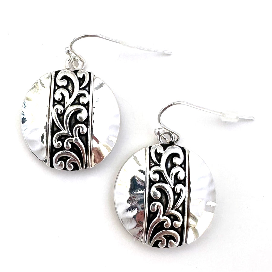 Silver Circle Earrings