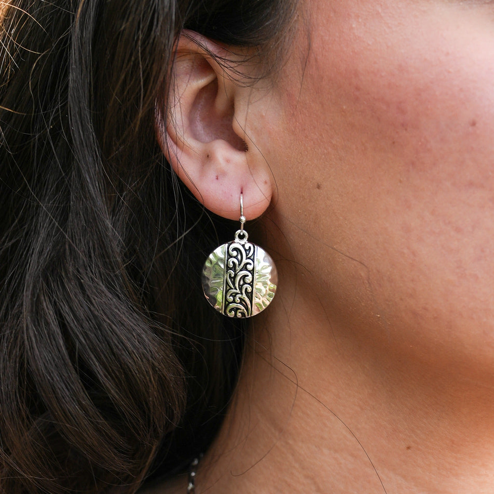 Silver Circle Earrings