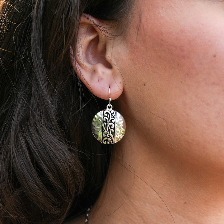 Silver Circle Earrings