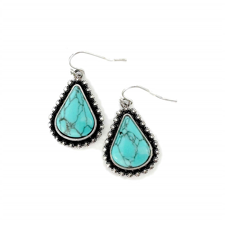 Medium Turquoise Tear Drop Earrings