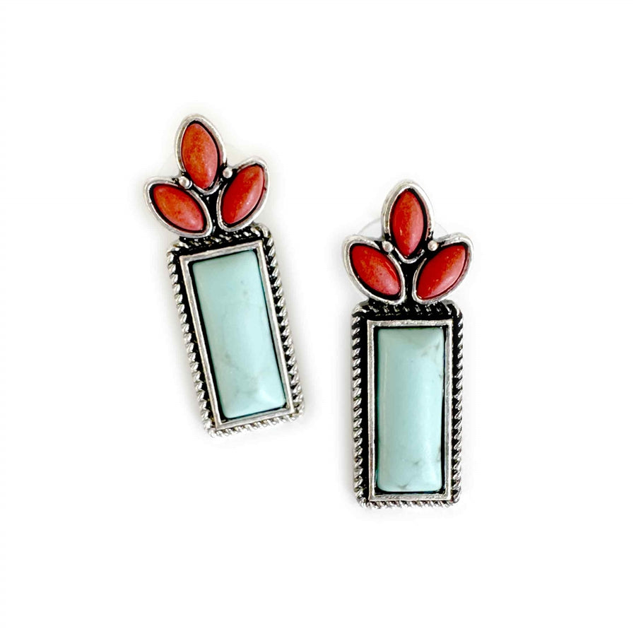 Hand Set Torch Earrings