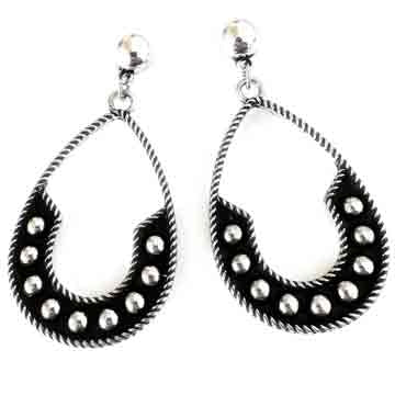 Western Teardrop Cut Bubble Earrings