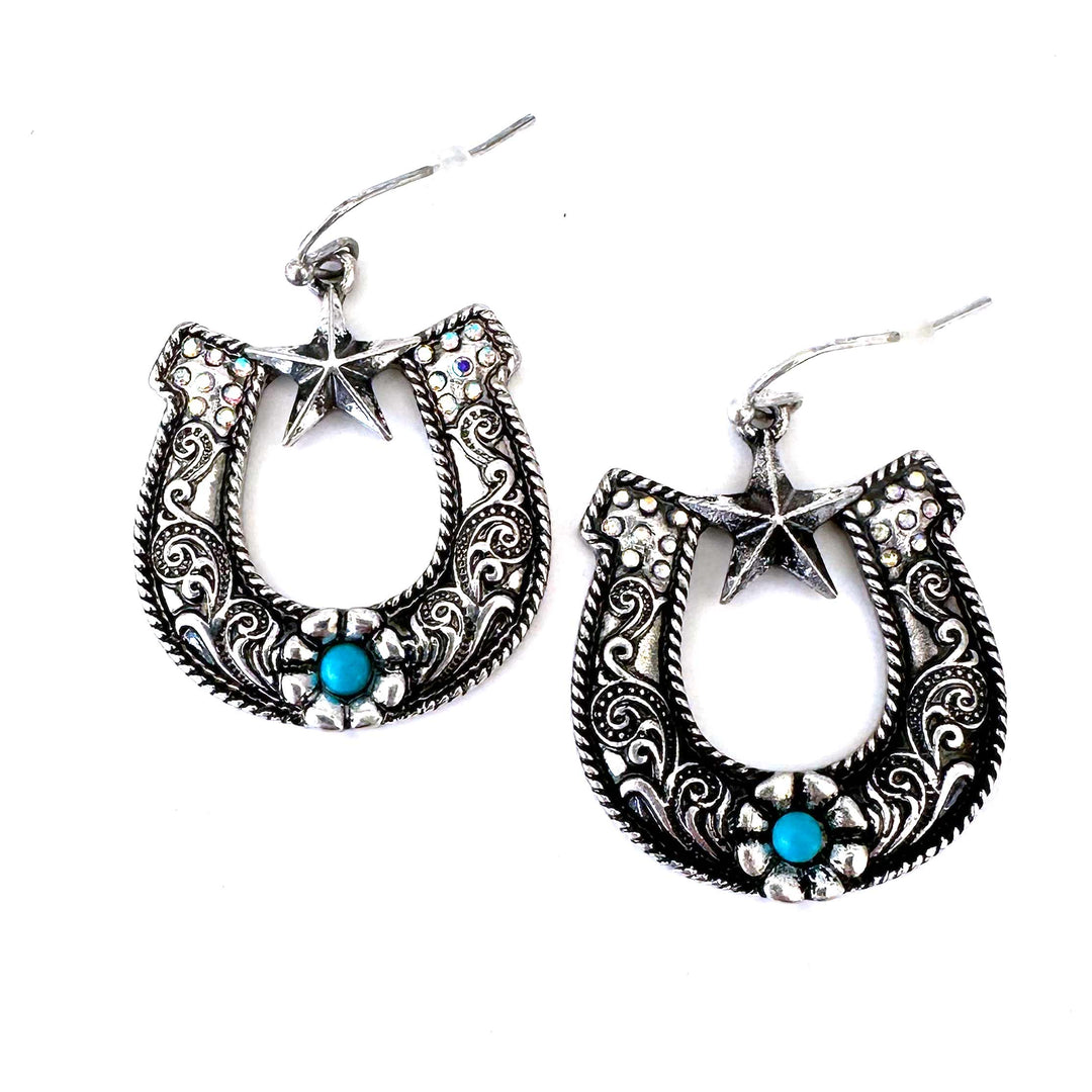 Western Horseshoe Earrings - Wyo-Horse - cheap cowgirl western fashion jewelry