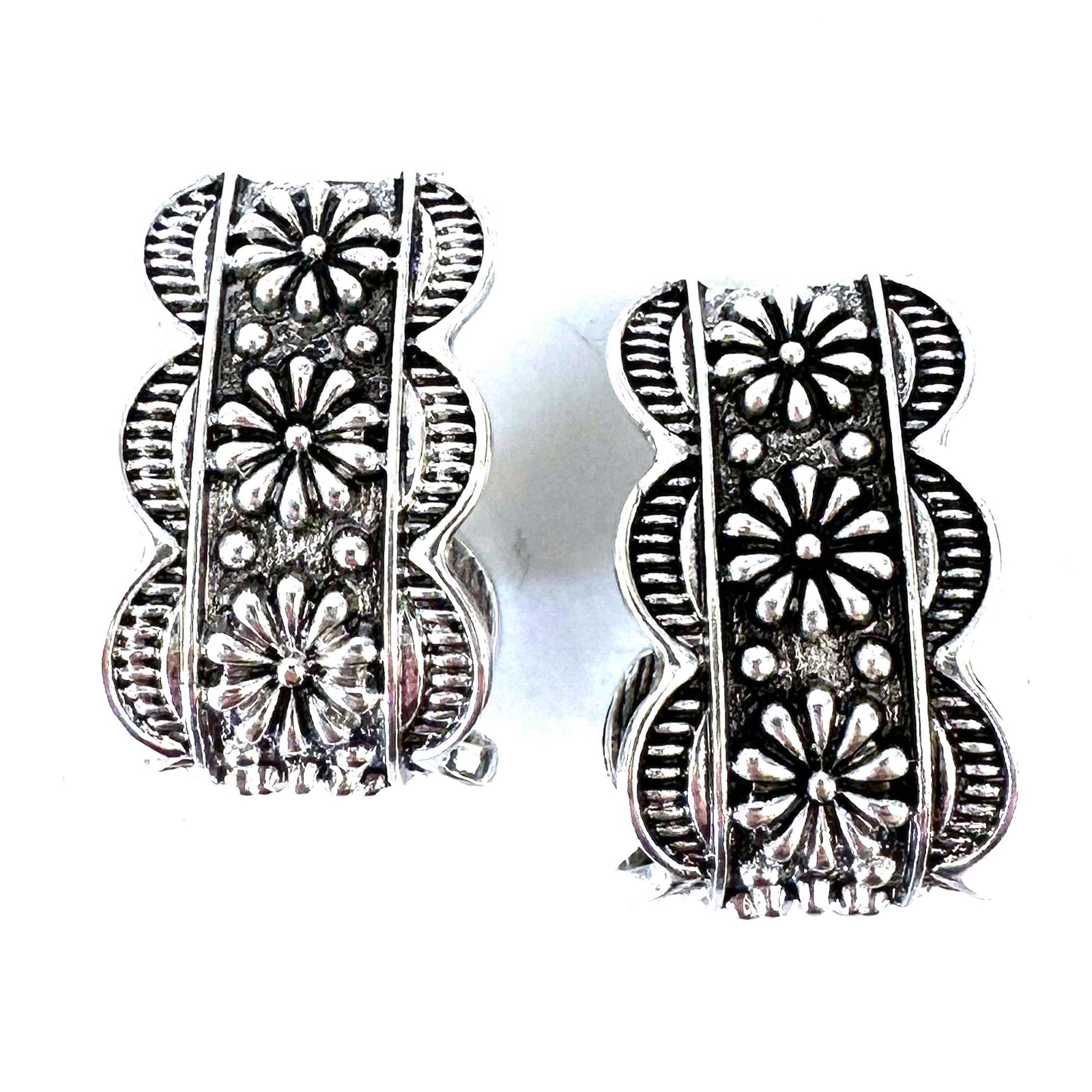 Fold Over Floral Earrings - Wyo-Horse - cheap cowgirl western fashion jewelry