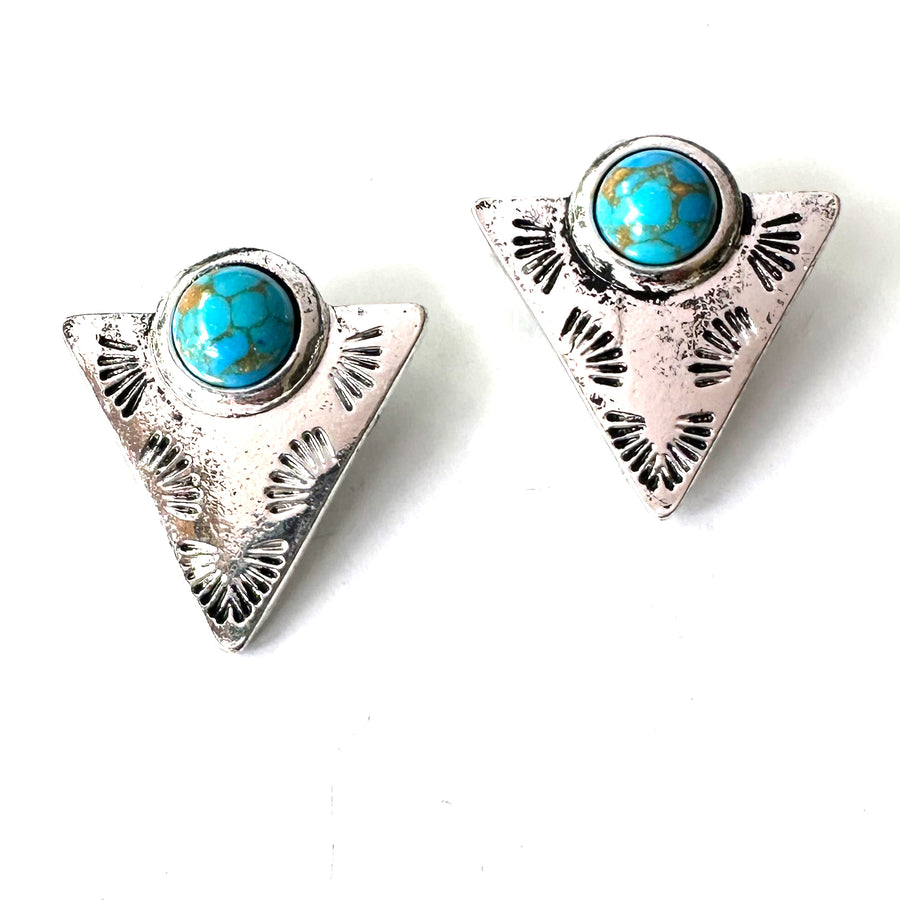 Western Delta Stud Earrings - Wyo-Horse - cheap cowgirl western fashion jewelry