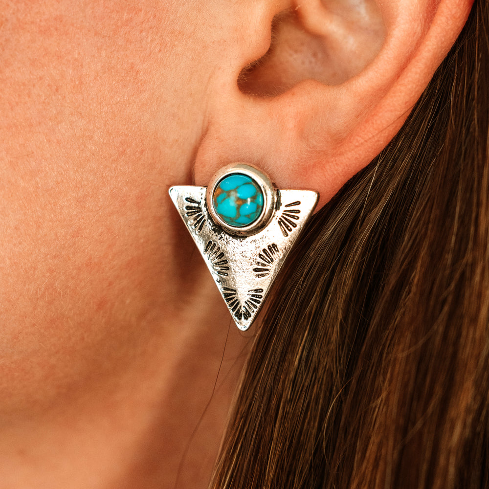 Western Delta Stud Earrings - Wyo-Horse - cheap cowgirl western fashion jewelry
