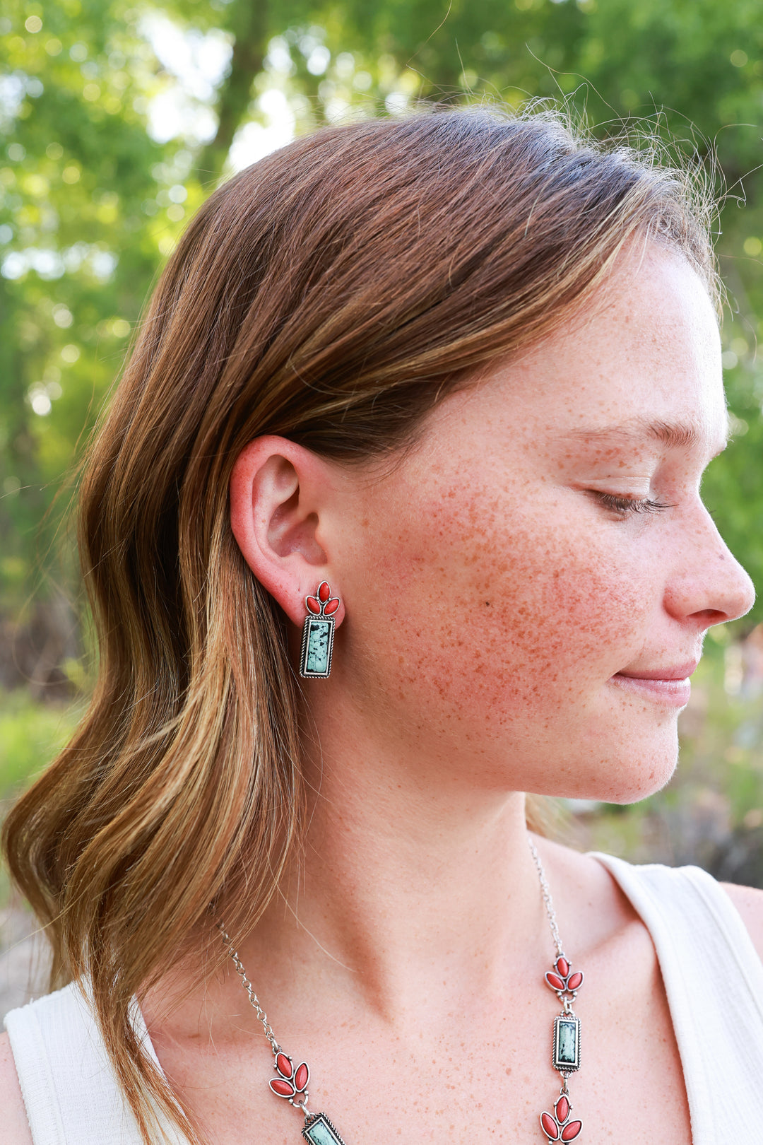 Hand Set Torch Earrings
