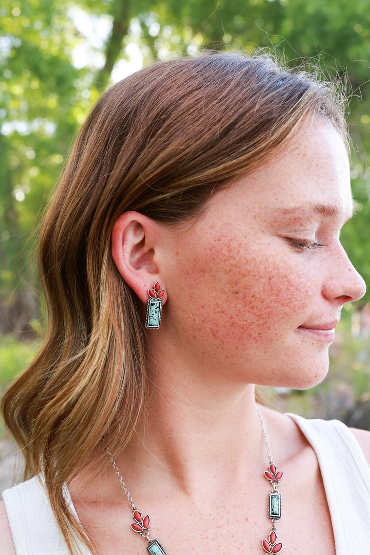Hand Set Torch Earrings