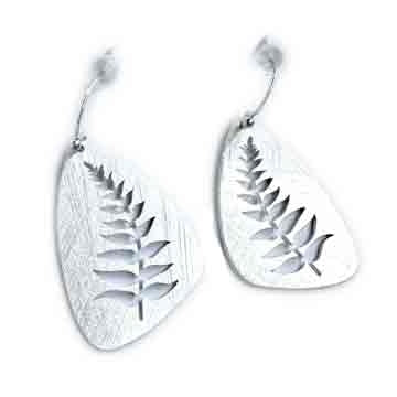 Brass Fern Earrings - Gold or Silver