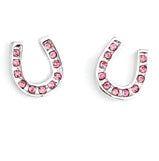 Rhinestone Horseshoe Earrings