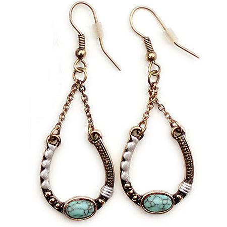 Artisan Horseshoe Earrings - Gold, Patina or Silver