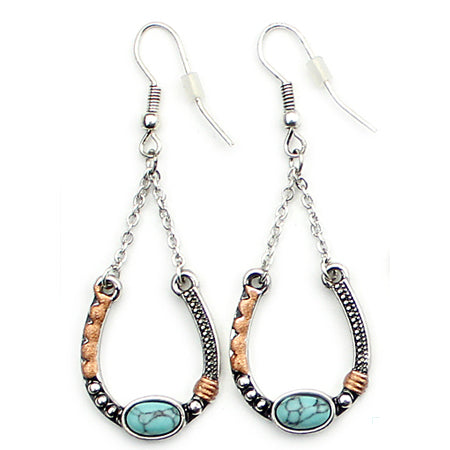 Artisan Horseshoe Earrings - Gold, Patina or Silver