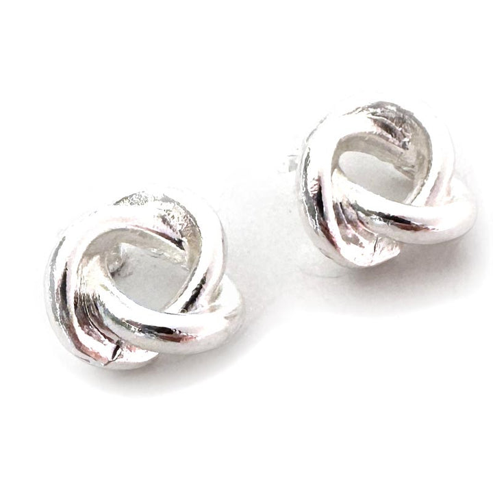 Circular Knot Stud Earrings Gold or Silver - Wyo-Horse - cheap cowgirl western fashion jewelry