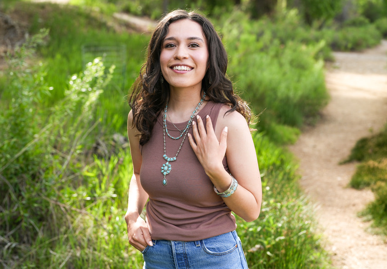 Model photo of Wyo-Horse Jewelry - cheap western gypsy women's wholesale costume jewelry for cowgirls & horse lovers